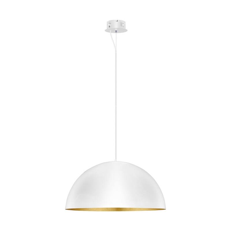 Eglo Gaetano White and Gold Leaf LED Bowl Pendant - White, Gold Leaf