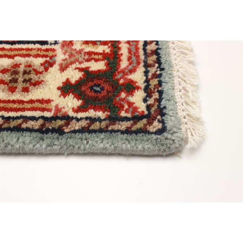 ECARPETGALLERY Hand-knotted Serapi Heritage Turquoise Wool Rug - 2'6 x 19'8