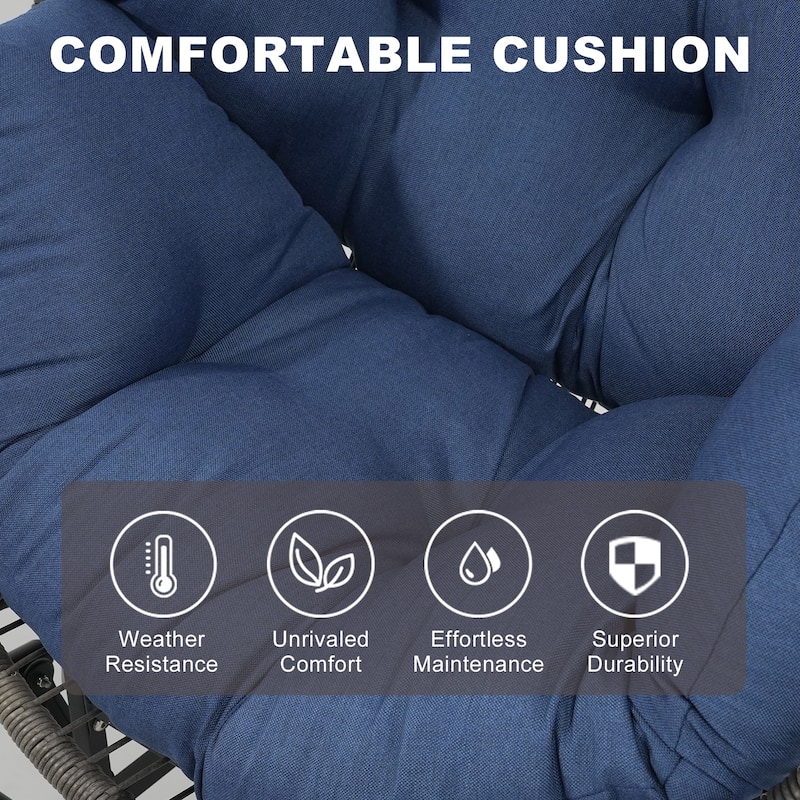 Outdoor Oversized Gilder Egg Chair with Cushion