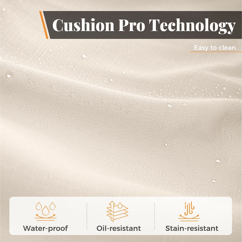 MAISON ARTS 7-Piece Cast Aluminum Patio Dining Set with Round Dining Table & 6 Dining Chairs