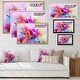 preview thumbnail 4 of 6, Designart "Abstract Paintbrush Spring Flower Bouquet XI" Traditional Floral Framed Canvas Art Print