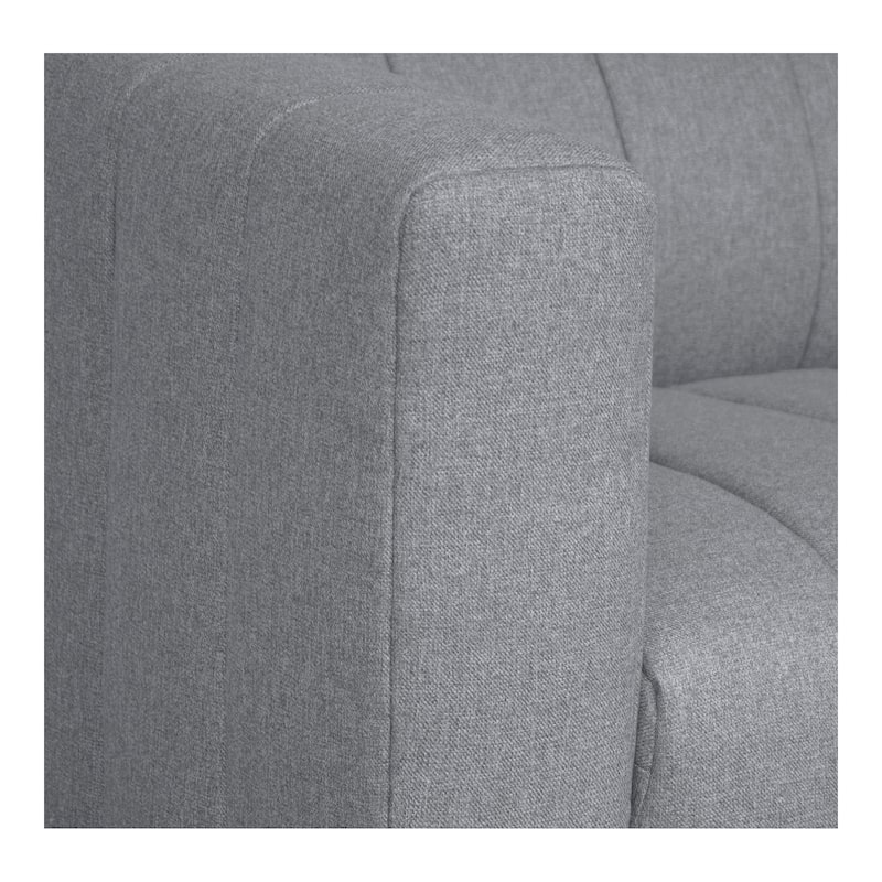 Aurelle Home Lilly Modern Channel-Stitched Modular Sectional - Large Open L-Shape Sofa
