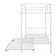 preview thumbnail 16 of 16, Contemporary Twin-Over-Twin Metal Bunk Bed With Trundle,Can be Divided into two beds,No Box Spring needed