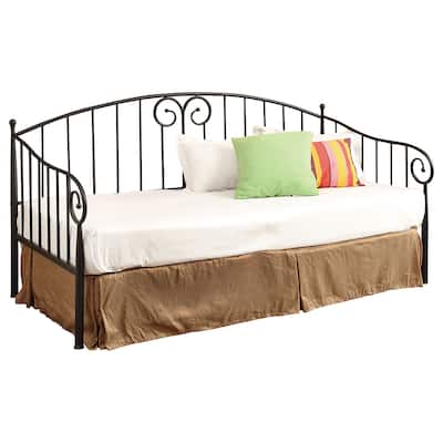 Grover Traditional 42-inch Headboard Metal Twin Daybed Black