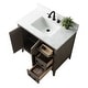 preview thumbnail 25 of 95, Vanity Art 36" Single Sink Bathroom Vanity Cabinet with Engineered Marble Countertop