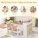 preview thumbnail 29 of 28, Costway Kids Art Table & Chairs Set with Paper Roll Wooden Craft Study - See Details