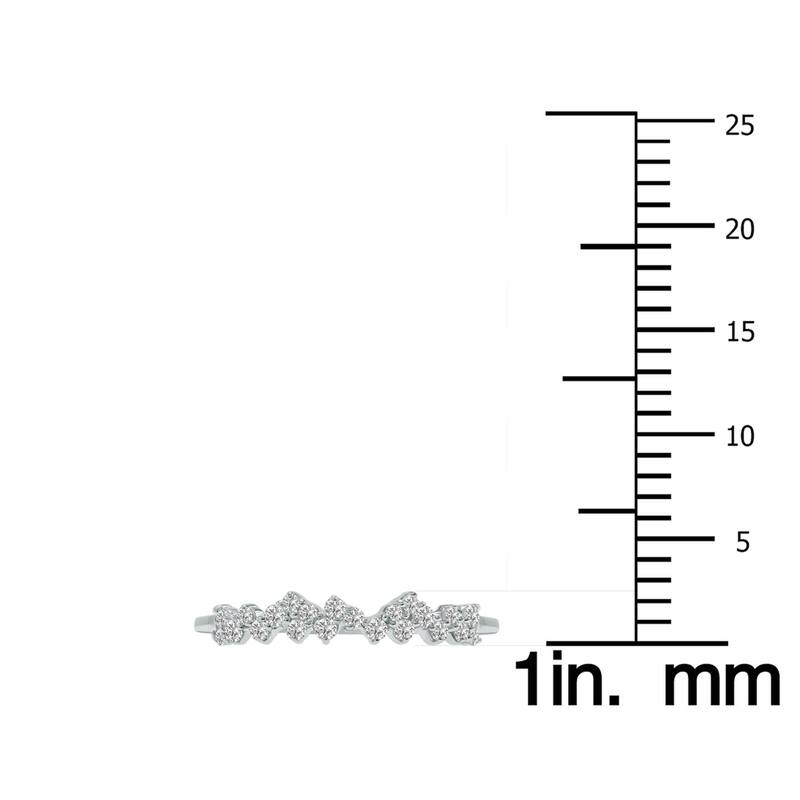 Marquee 1/4 CTW Lab Grown Diamond Ring in 10K White Gold (F-G Color, VS1- VS2 Clarity)