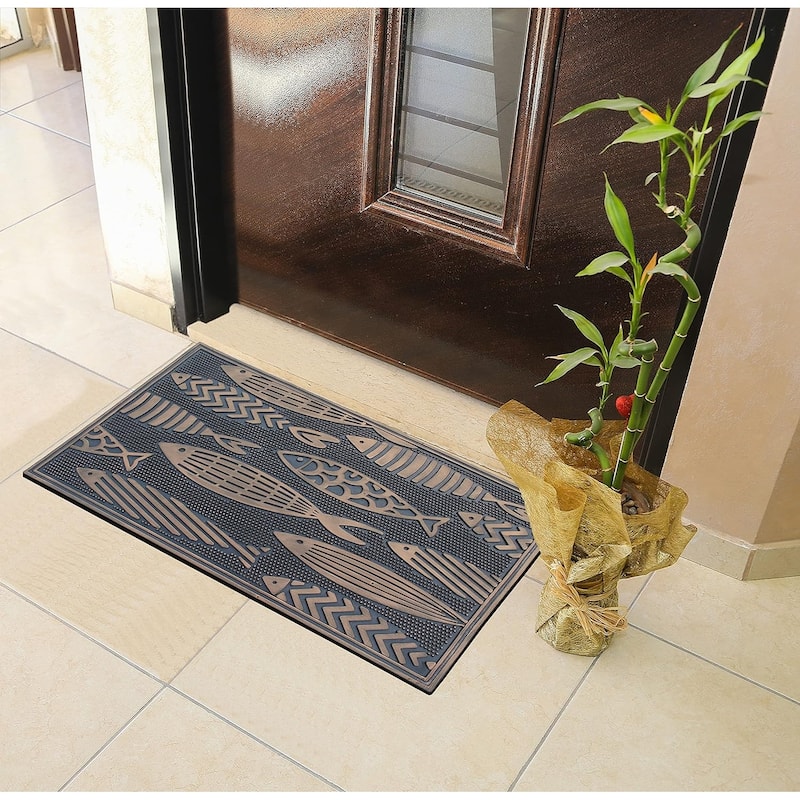 A1HC Rubber Pin Welcome Door Mats, Hand Finished, Non-Slip Backing Rubber, Heavy Duty Floormats