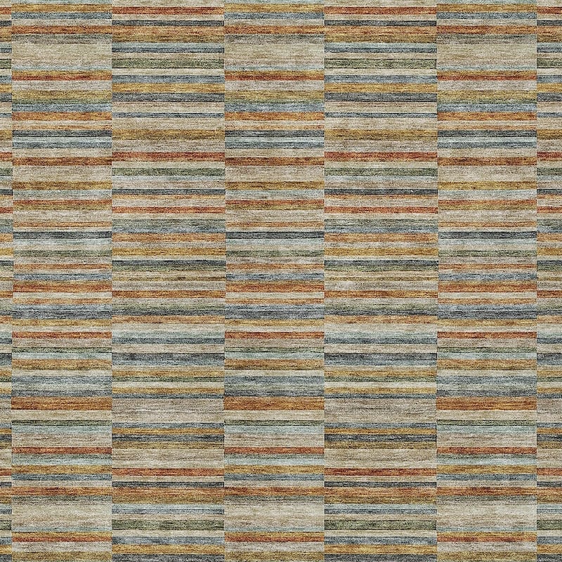 HomeRoots Striped Transitional Rectangle Outdoor Rug