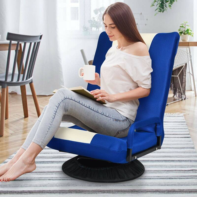 Gymax Gaming Floor Chair Folding Lazy Sofa 6-Position Adjustable - See Details
