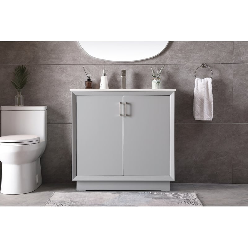 Elegant Lighting VF19636 Hayes 36" Free Standing Single Basin Vanity
