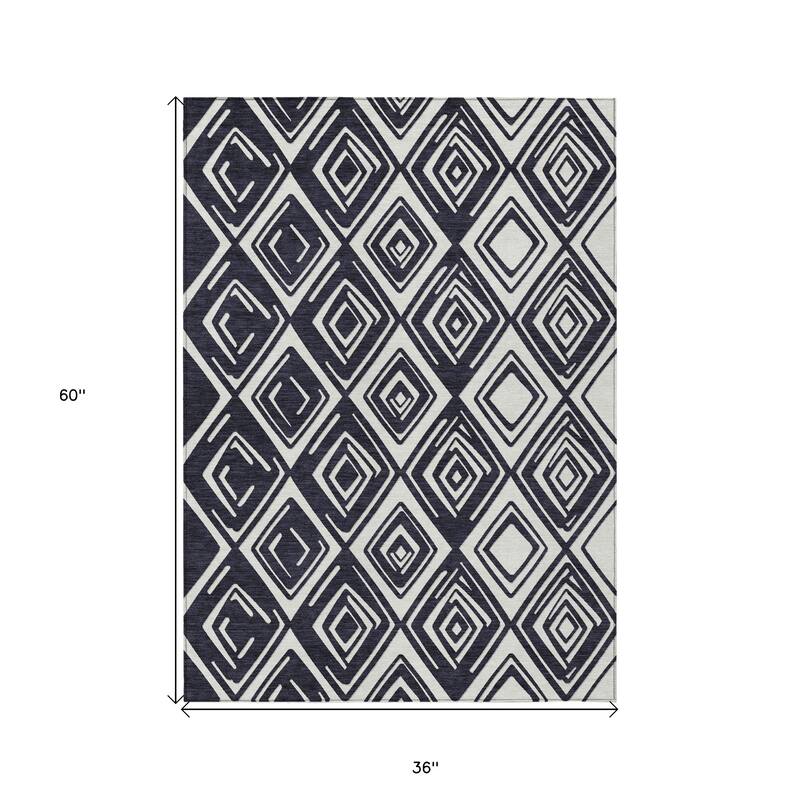 HomeRoots Geometric Transitional Rectangle Outdoor Rug