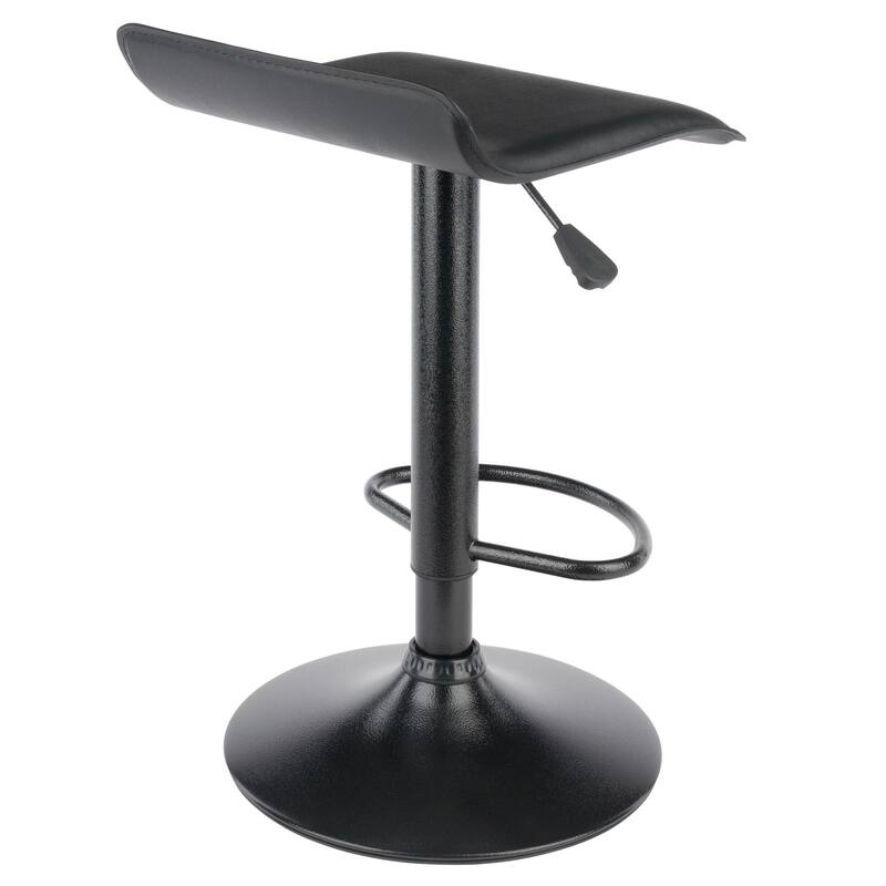 2-Pc Adjustable Swivel Stool Set, Black - 15.1 x 15.1 x 33.35 inches