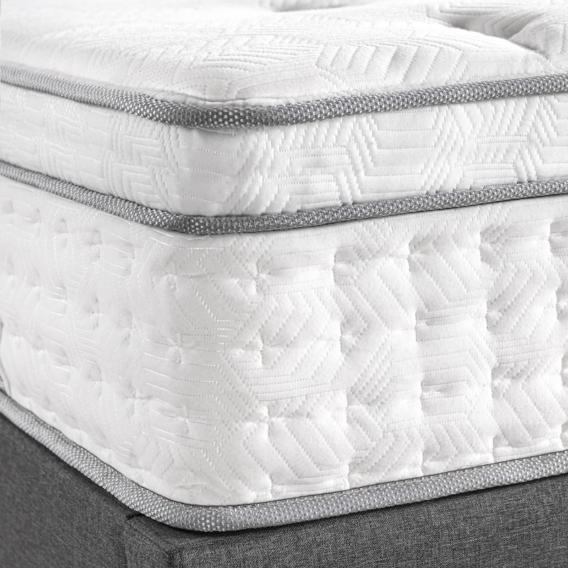 Priage by ZINUS 12" Euro Box Top Pocket Spring Hybrid Mattress