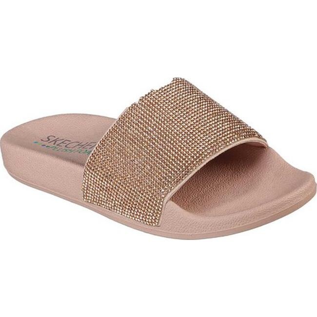 skechers sandals gold