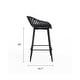 preview thumbnail 16 of 14, Jamesdar Kurv Mid-Century Modern Low-Back Counter Stool, Set of 2, Indoor/Outdoor - Set of 2