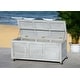 preview thumbnail 3 of 11, SAFAVIEH Outdoor Elina 47.2-Inch Grey Wash Cushion Storage Box - 47.2" x 17.7" x 18.9"