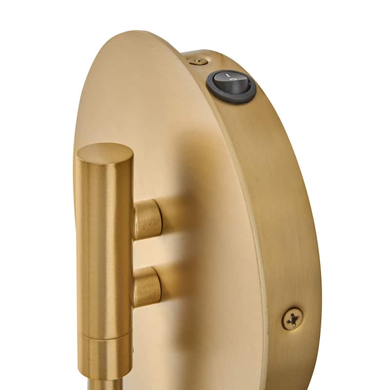 Lark 83480 Dottie 9" Tall Hardwired or Plug-In Wall Sconce with Etched