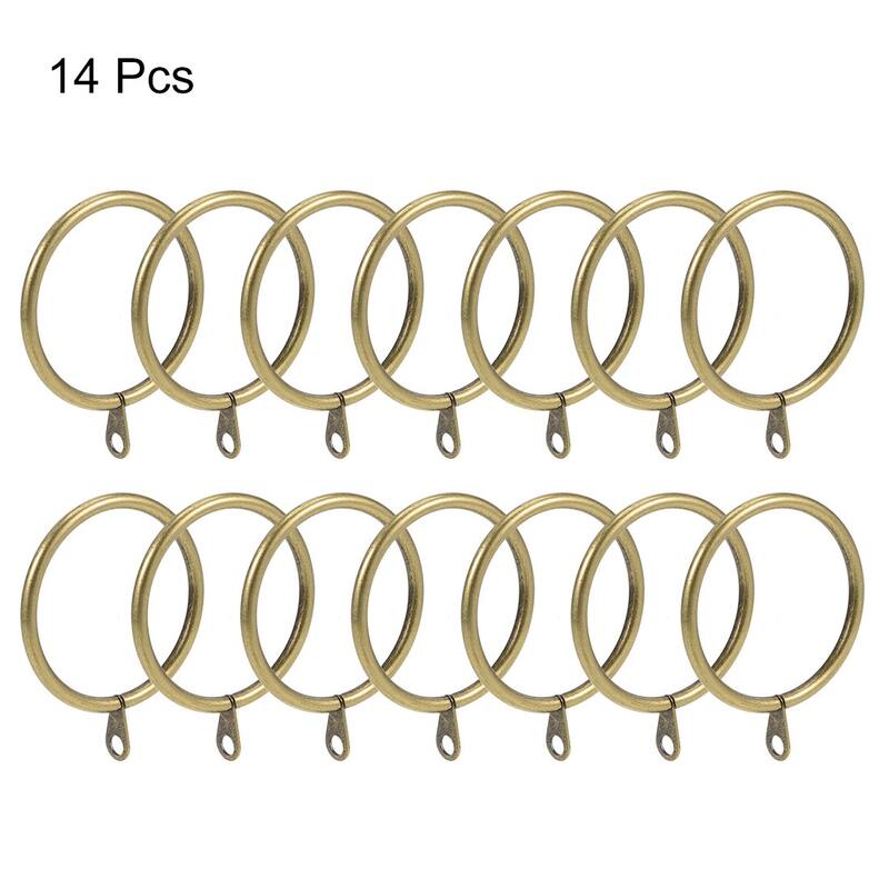 Curtain Rings, Metal Drapery Ring for Curtain Rods 14 Pcs - Bronze - 45mm