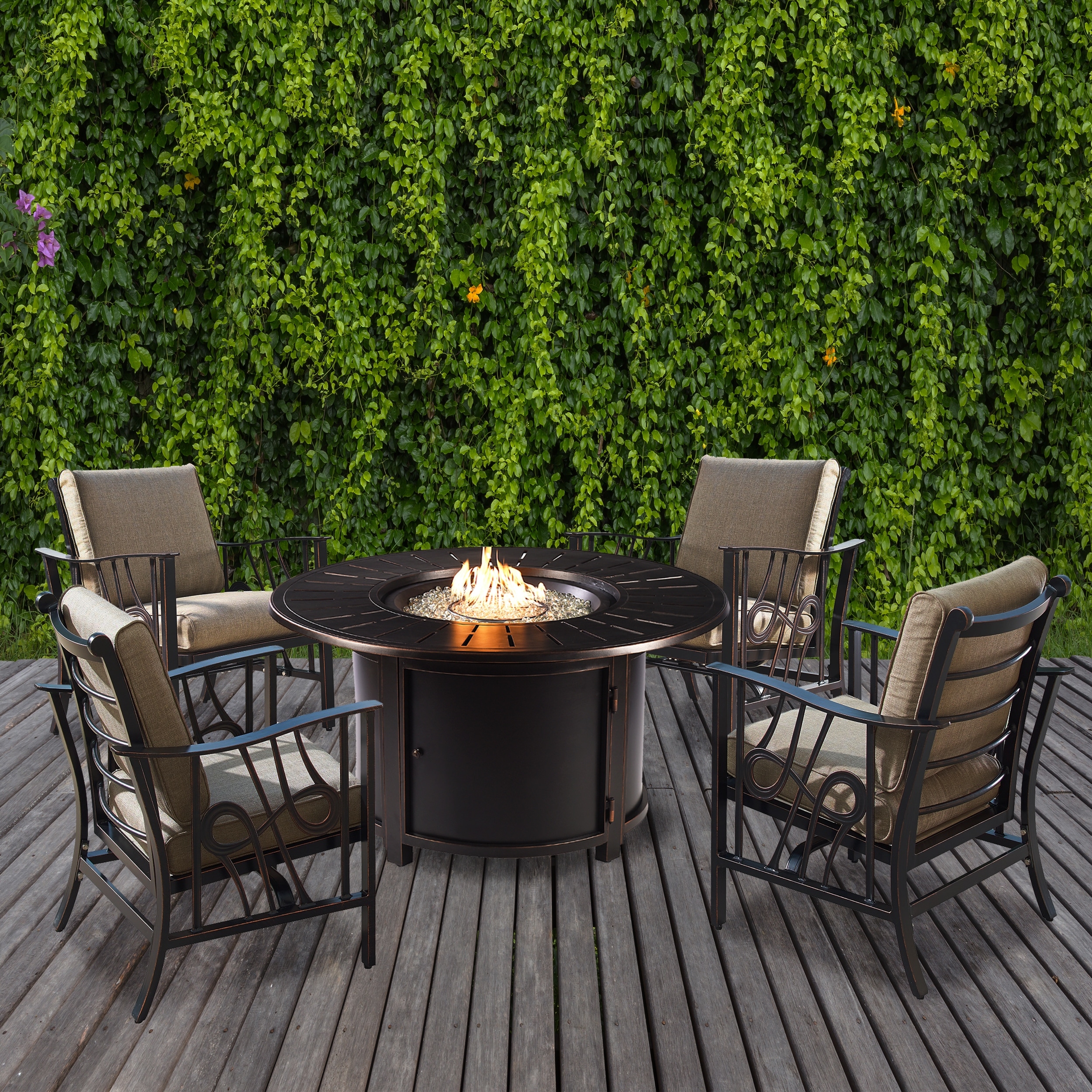 Rocking chair fire pit set sales