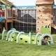 preview thumbnail 2 of 7, Qaba Crocodile Kids Play Tunnel, Toddler Tunnel for Kids 3-6 to Crawl and Climb Through, Kids Play Equipment, Green