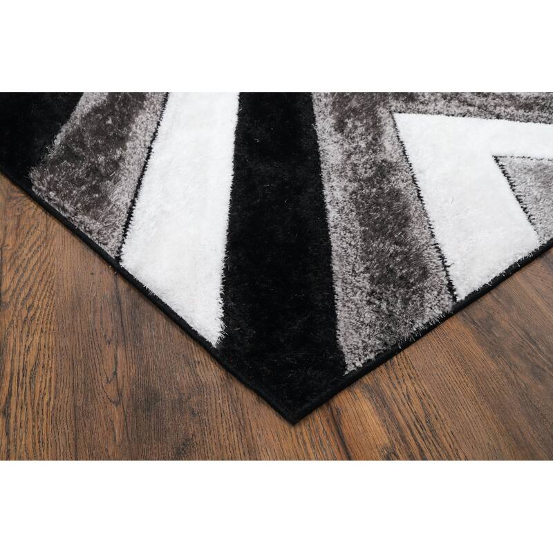Santorini Collection Abstract Angle Area Rug
