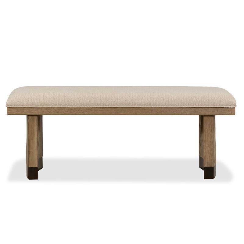 Magnussen Home Tristan Swiss Coffee Upholstered Backless Bench With U-Shaped Legs - 51''W x 16''D x 19''H