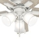 preview thumbnail 8 of 11, Hunter 44" Crystal Peak Ceiling Fan with LED Light Kit and Pull Chain, Casual, Transitional