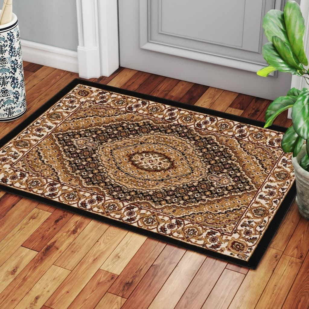 Black 2 ft. x 3 ft. Luxury Area Rug, 0.43 Pile Height – Sophisticated Warmth for Any Room - 6' x 7'