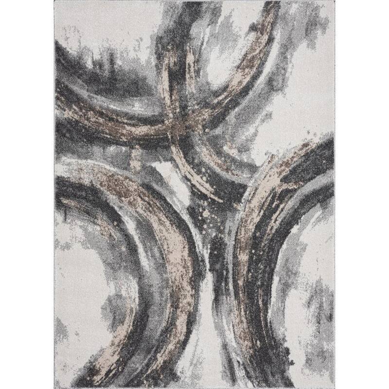 Luxe Weavers Modern Distressed Abstract Area Rug