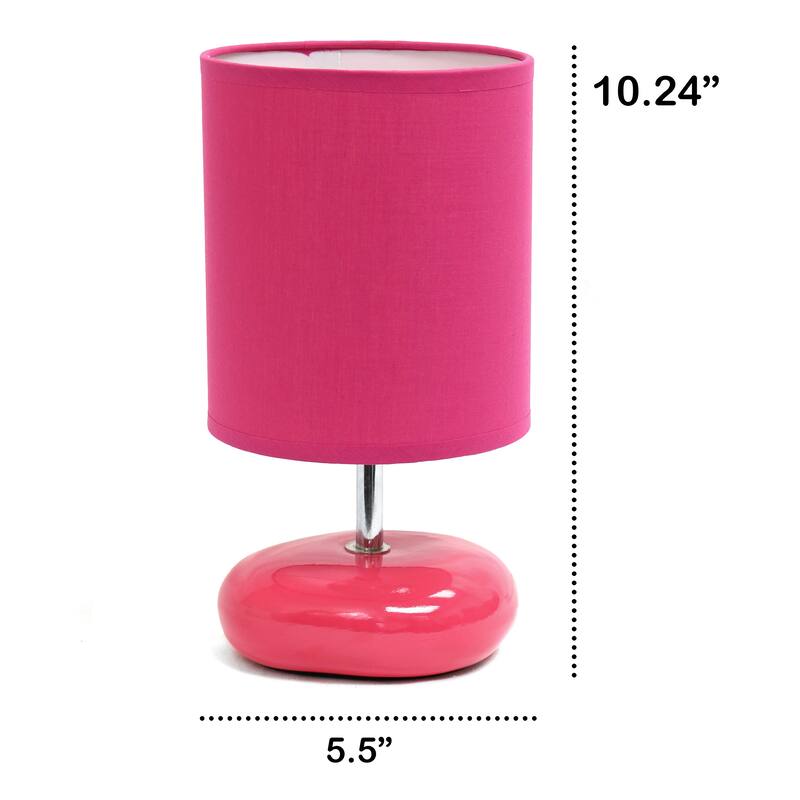 Creekwood Home 10.24" Traditional Mini Round Rock Table Lamp - 10.24