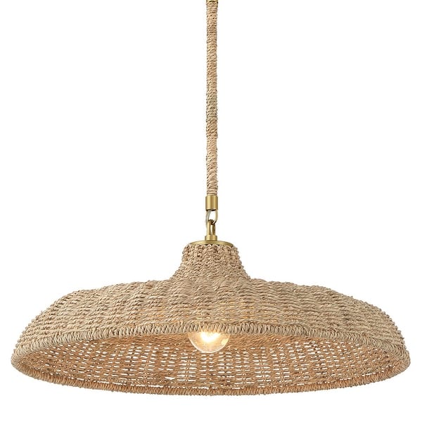 slide 2 of 7, Crystorama Lighting Group ODS-7801 Odessa 21" Wide Pendant with Lake Soft Gold