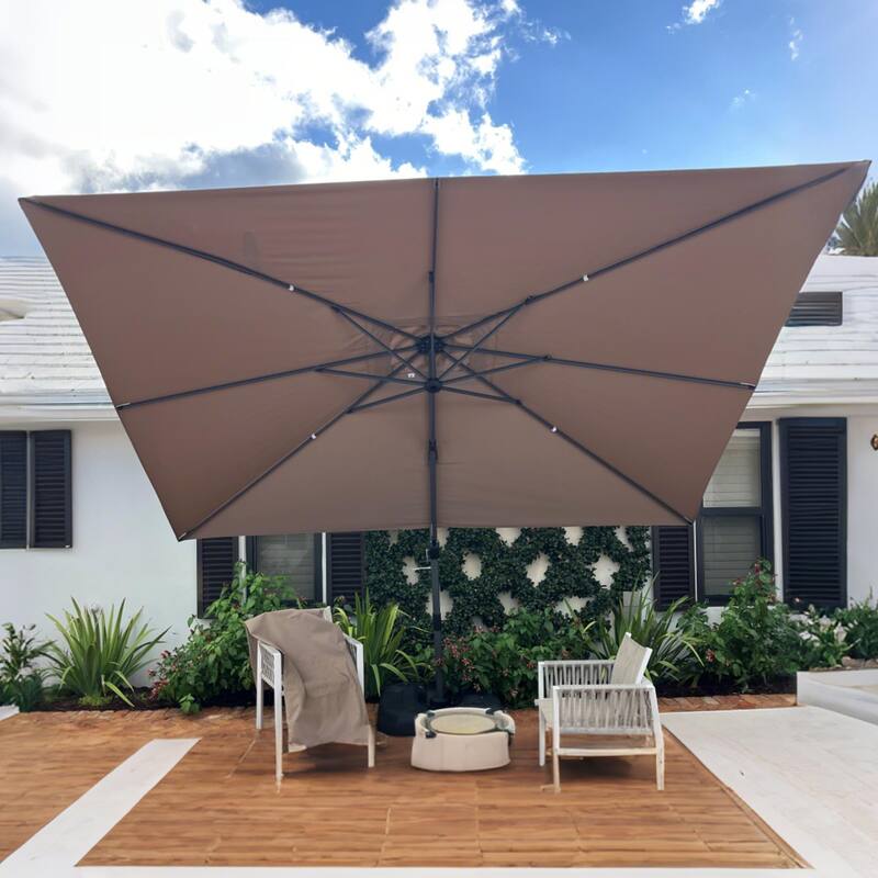PURPLE LEAF 10 x 13 ft 360 Degree Rotation Patio Umbrella