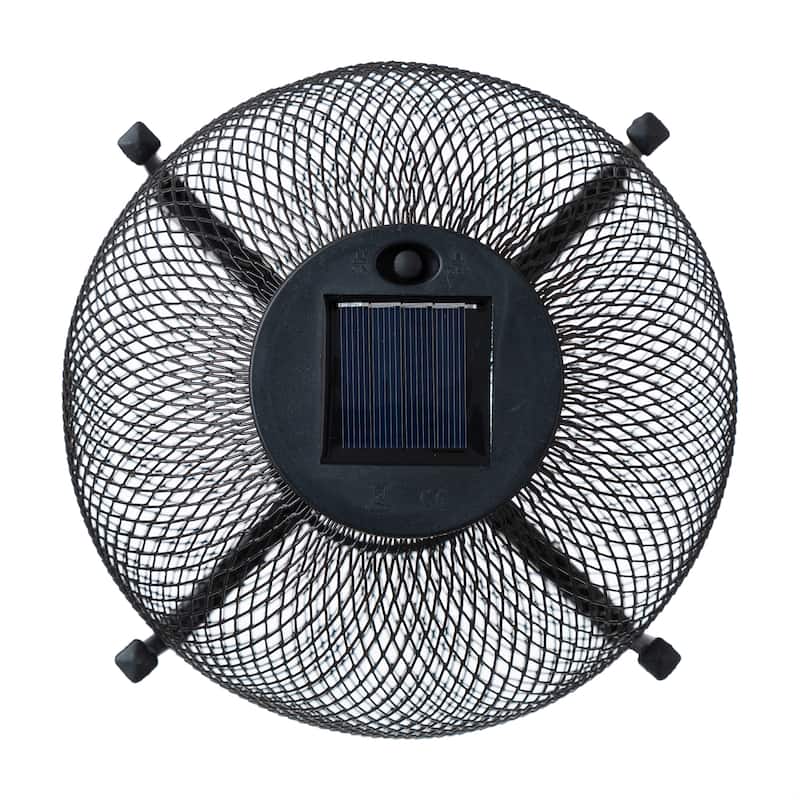 Glitzhome 11.5"H Set of 2 Mesh Edison Bulb Outdoor Solar Lantern with Stand