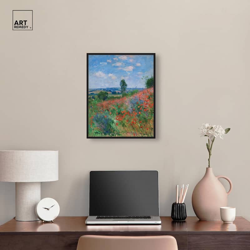 Blanket of Poppies II Canvas by Art Remedy
