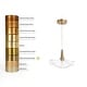 preview thumbnail 9 of 14, Modern Gold 1-Light Pendant Light with Textured Glass for Kitchen Island Bedroom - D11" x H67.9" Max