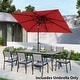 preview thumbnail 67 of 76, Pellebant 9 x 5 Ft Outdoor Double Top Market Umbrella