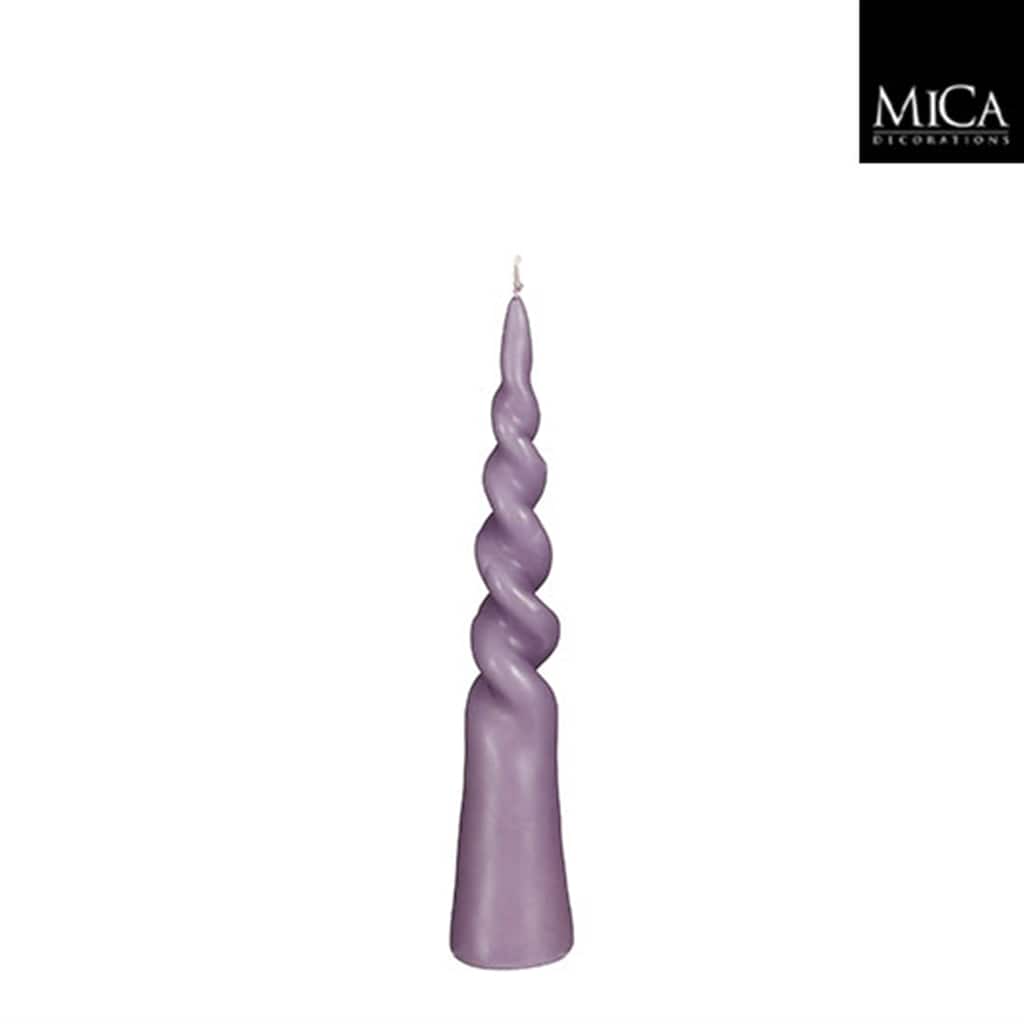 Twist Cone Candle Lilac-ST - Burn Time 25 Hours