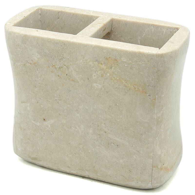 Creative Home Curvy Collection Natural Champagne Marble Toothbrush Holder - Beige - Beige