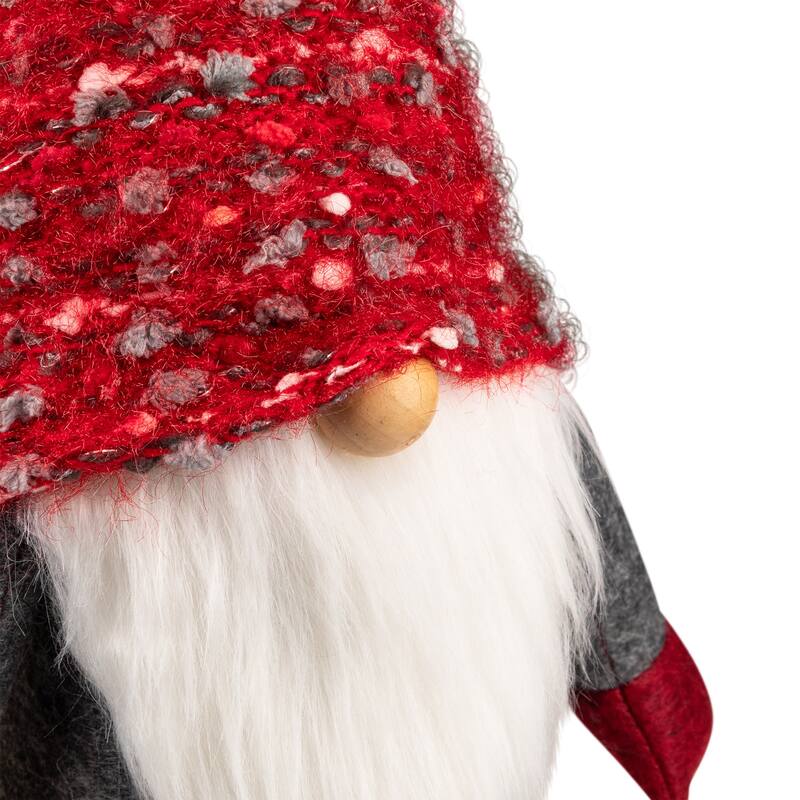 Plush Standing Gnomes Christmas Decorations - 14" - Set of 2