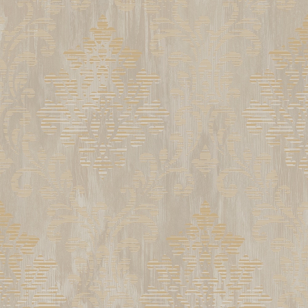 Galerie Wallcoverings Metallic FX Modern Damask Non-woven Metallic Finish Wallpaper Roll