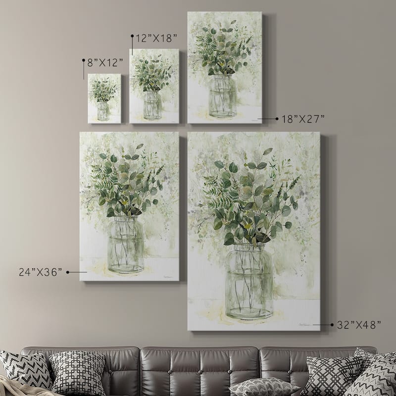 Delicate Greenery II Premium Gallery Wrapped Canvas - Ready to Hang