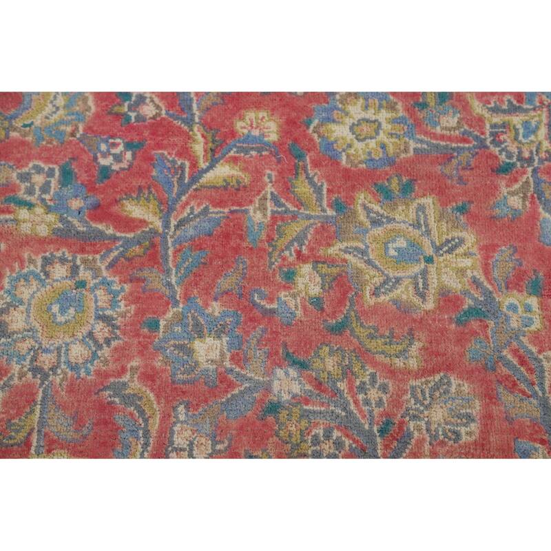 Traditional Pink Tabriz Persian Area Rug Handmade Wool Carpet - 9'6"x 12'6"