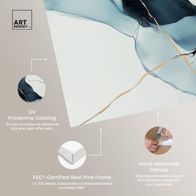 Cerulean Flow I Canvas by Art Remedy, Gallery Wrapped