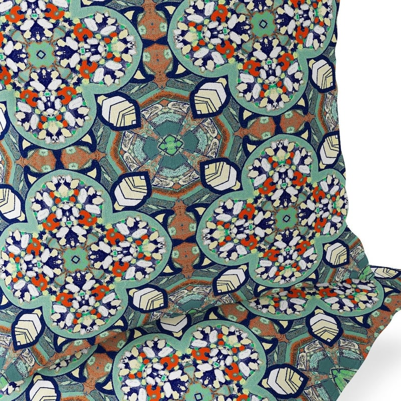 HomeRoots Set of Two 16" X 16" Green and White Blown Seam Floral Indoor Outdoor Throw Pillow - 16.00' X '16.00' X '5.00