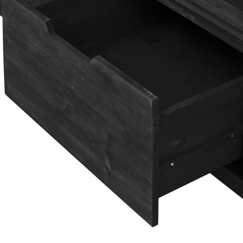 Roomfitters 66.5" Outdoor Grill Cart for Large Big Green Egg & Kamado Joe, Kitchen Island with Stainless Steel Top, Black