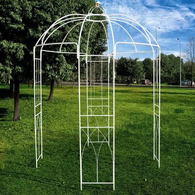 rench birdcage shaped pergola pavilion arch arched gazebo planter shelf for wedding outdoor garden lawn backyard patio