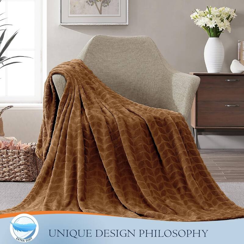 Walensee Fleece Throw Blanket Soft and Lightweight for Couch, Sofa, Bed and Lounge Chair, 50"x60"