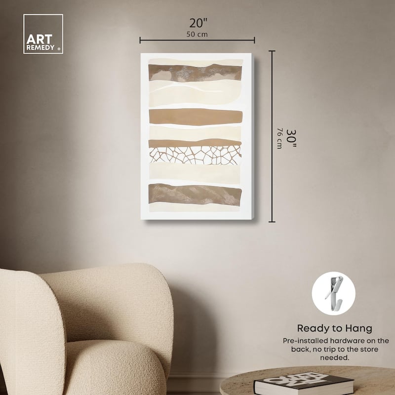 Relief Rifts II Canvas by Art Remedy, Gallery Wrapped