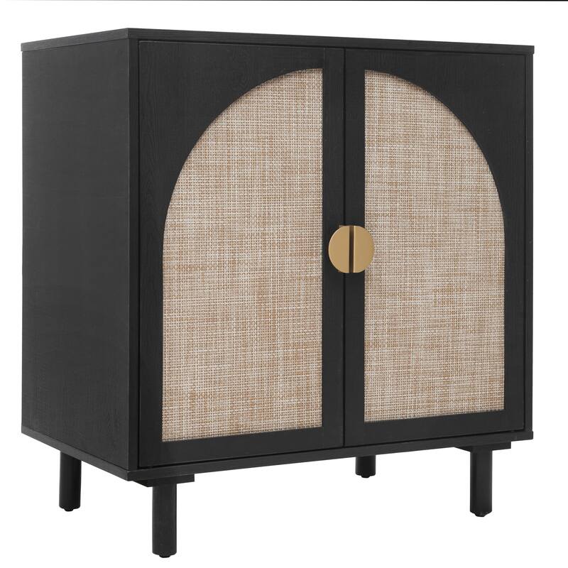Rattan 2-Door Cabinet - 15.55 x 29.72 x 31.50
